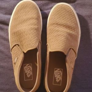 Beige vans W Sz 9.5
